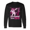 7 Years Old Unicorn Dabbing 7Th Birthday Girl Unicorn Party Long Sleeve T-Shirt Gifts ideas