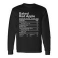 Baked Red Apples Nutrition Facts Label Long Sleeve T-Shirt Gifts ideas