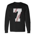 Baseball Softball Lover Seven Years Funy 7Th Birthday Boy Long Sleeve T-Shirt Gifts ideas