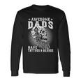 Bearded Man Awesome Dads Have Tattoos And Beards Long Sleeve T-Shirt Gifts ideas