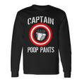 Captain Poop Pants Tshirt Long Sleeve T-Shirt Gifts ideas