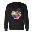 Cats Ramen Anime American Flag 4Th Of July Cat Lovers Long Sleeve T-Shirt Gifts ideas