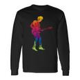 Cool Colorful Music Guitar Guy Long Sleeve T-Shirt Gifts ideas