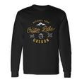 Crater Lake Oregon National Park Vintage Retro Outdoor Novelty Long Sleeve T-Shirt Gifts ideas