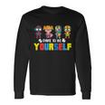 Dare To Be Yourself Superhero Autism Tshirt Long Sleeve T-Shirt Gifts ideas