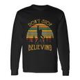 Dont Stop Believing Bigfoot Rock And Roll Retro Sasquatch Long Sleeve T-Shirt Gifts ideas