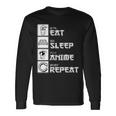 Eat Sleep Anime Repeat Tshirt Long Sleeve T-Shirt Gifts ideas