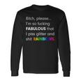 Fabulous Glitter And Rainbows Gay Pride Tshirt Long Sleeve T-Shirt Gifts ideas