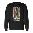 Firefighter Proud Dad Of A Firewoman Father Firefighter Dad V2 Long Sleeve T-Shirt Gifts ideas