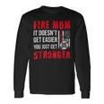 Firefighter Proud Firefighter Mom Fire Mom Of A Fireman Mother Long Sleeve T-Shirt Gifts ideas