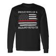 Firefighter Proud Wife Of A Wildland Firefighter Wife Firefighting V2 Long Sleeve T-Shirt Gifts ideas