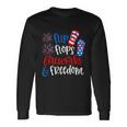 Flip Flops Fireworks And Freedom 4Th Of July Us Flag Long Sleeve T-Shirt Gifts ideas