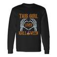 This Girl Loves Halloween Pumpkin Witch Hat Halloween Quote Long Sleeve T-Shirt Gifts ideas
