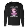 Grandpa Of The Birthday Axolotl Bday Long Sleeve T-Shirt Gifts ideas