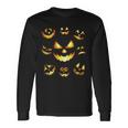Halloween Jack Olantern Pumpkin Faces Long Sleeve T-Shirt Gifts ideas