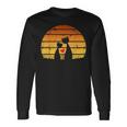 Halloween Vintage Black Cats Heart Cat Retro Moon Long Sleeve T-Shirt Gifts ideas