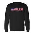 Harlem Texted Based _ American Flag Long Sleeve T-Shirt Gifts ideas