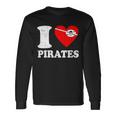 I Heart Pirates Tshirt Long Sleeve T-Shirt Gifts ideas