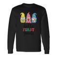 Hello First Grade School Gnome Teacher Students Graphic Plus Size Premium Shirt Long Sleeve T-Shirt Gifts ideas