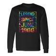 June 56 Years Old Since 1966 56Th Birthday Tie Dye Long Sleeve T-Shirt Gifts ideas