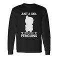Just A Girl Who Loves Penguins Gentoo Adelie Penguin Lovers Long Sleeve T-Shirt Gifts ideas