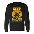 Keep Calm And Scare On Halloween Quote V2 Long Sleeve T-Shirt Gifts ideas