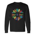 Lgbt Rainbow Sunflower Love Is Love Pride Month Long Sleeve T-Shirt Gifts ideas