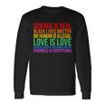 Love Kindness Science Black Lives Lgbt Equality Tshirt Long Sleeve T-Shirt Gifts ideas