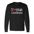 I Love Milfs And Cookies Cougar Lover Joke Tshirt Long Sleeve T-Shirt Gifts ideas