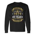 March 1979 43 Years Of Being Awesome 43Rd Birthday Long Sleeve T-Shirt Gifts ideas