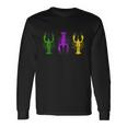 Mardi Gras Crawfish Jester Hat Bead Tee New Orleans Long Sleeve T-Shirt Gifts ideas