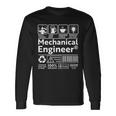 Mechanical Engineer Label Long Sleeve T-Shirt Gifts ideas