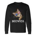 Meowica American Flag Cool Joke Cat Sunglusses 4Th Of July Long Sleeve T-Shirt Gifts ideas