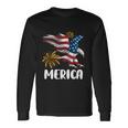Merica Bald Eagle Mullet Cute 4Th Of July American Flag Meaningful Gi Long Sleeve T-Shirt Gifts ideas