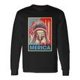 Merica Eagle Mullet 4Th Of July Vintage American Us Flag Long Sleeve T-Shirt Gifts ideas