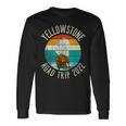Old Faithful Geyser Bison Yellowstone Road Trip 2022 Long Sleeve T-Shirt Gifts ideas