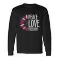 Peace Love Freedom For 4Th Of July Plus Size Shirt For Men Women Long Sleeve T-Shirt Gifts ideas