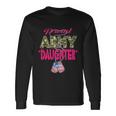 Proud Army Daughter Us Flag Camo Dog Tags Military Child Long Sleeve T-Shirt Gifts ideas