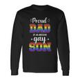 Proud Dad Of Awesome Gay Son Rainbow Pride Month Meaningful Long Sleeve T-Shirt Gifts ideas