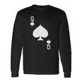Queen Spades Card Halloween Costume Dark Long Sleeve T-Shirt T-Shirt Gifts ideas