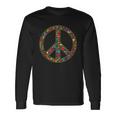 Retro 70S Polka Dot Peace Sign Tshirt Long Sleeve T-Shirt Gifts ideas