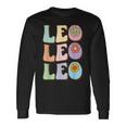 Retro Leo Zodiac Sign Astrology July August Birthday Leo V2 Long Sleeve T-Shirt Gifts ideas