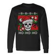 Santa Skull Candy Cane Ugly Christmas Sweater T-Shirt Long Sleeve T-Shirt Gifts ideas