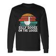 Silly Goose On The Loose Vintage Retro Sunset Tshirt Long Sleeve T-Shirt Gifts ideas