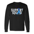 Support Squad Colon Cancer Awareness Blue Ribbon Tshirt Long Sleeve T-Shirt Gifts ideas
