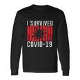 I Survived Covid19 Distressed Long Sleeve T-Shirt Gifts ideas