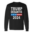 Trump Desantis 2024 Us Flag Tshirt Long Sleeve T-Shirt Gifts ideas