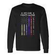 Usa Flag Thin Line Military Police Nurse Nomeaningful one Fight Alone Long Sleeve T-Shirt Gifts ideas