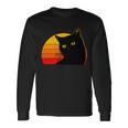 Vintage 80S Style Black Cat Retro Sun Long Sleeve T-Shirt Gifts ideas