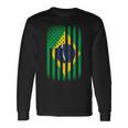 Vintage Flag Of Brazil Tshirt Long Sleeve T-Shirt Gifts ideas